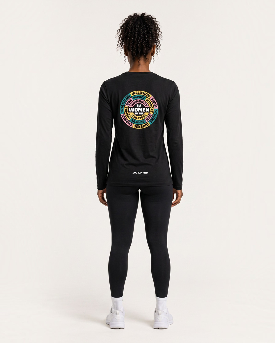 WIT x Layer Impact Long Sleeve Running Tee - Black