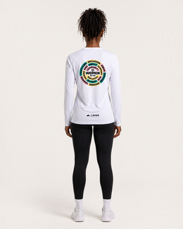 WIT x Layer Impact Long Sleeve Running Tee - White
