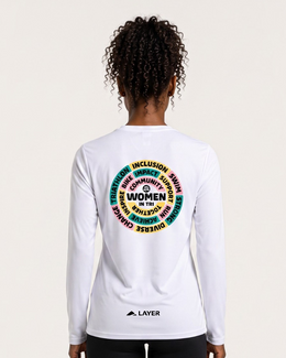 WIT x Layer Impact Long Sleeve Running Tee - White