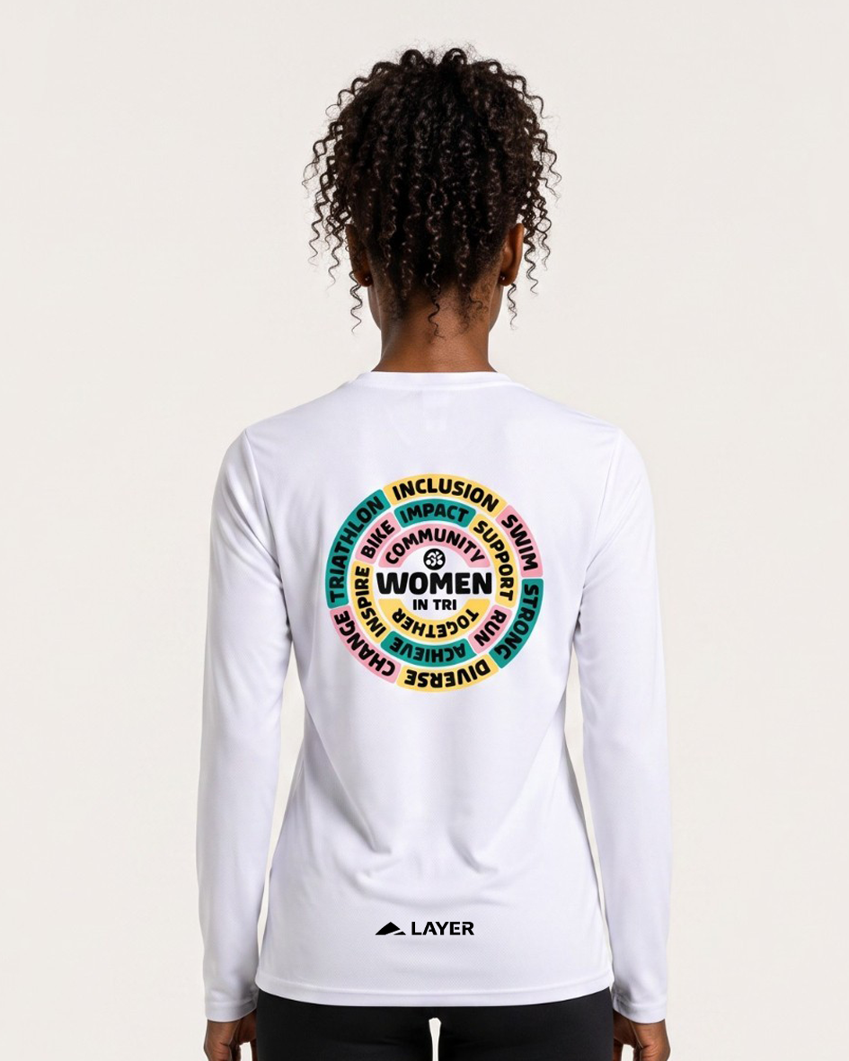 WIT x Layer Impact Long Sleeve Running Tee - White