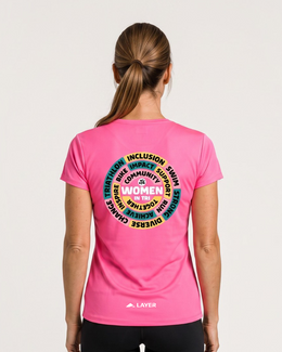 WIT x Layer Impact Running Tee - Bright Pink