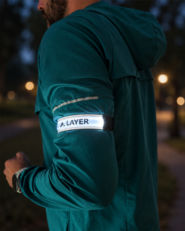 Rechargeable LED Running Armband - White