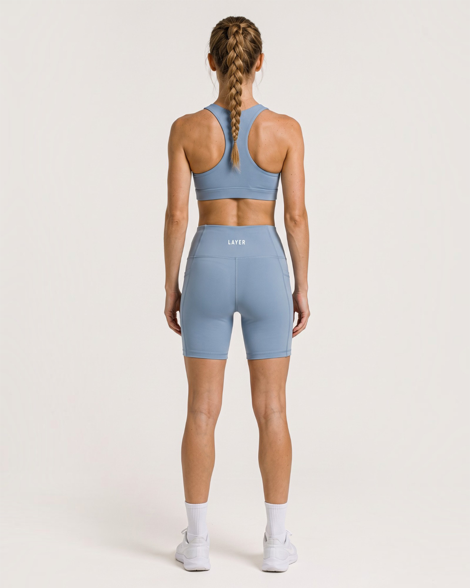 LRX High Rise 6" Training Shorts - Slate Blue