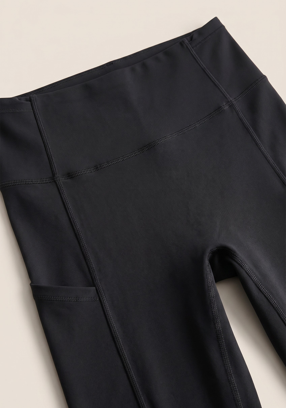 Layer LRX Training Leggings in Black, waistband detail
