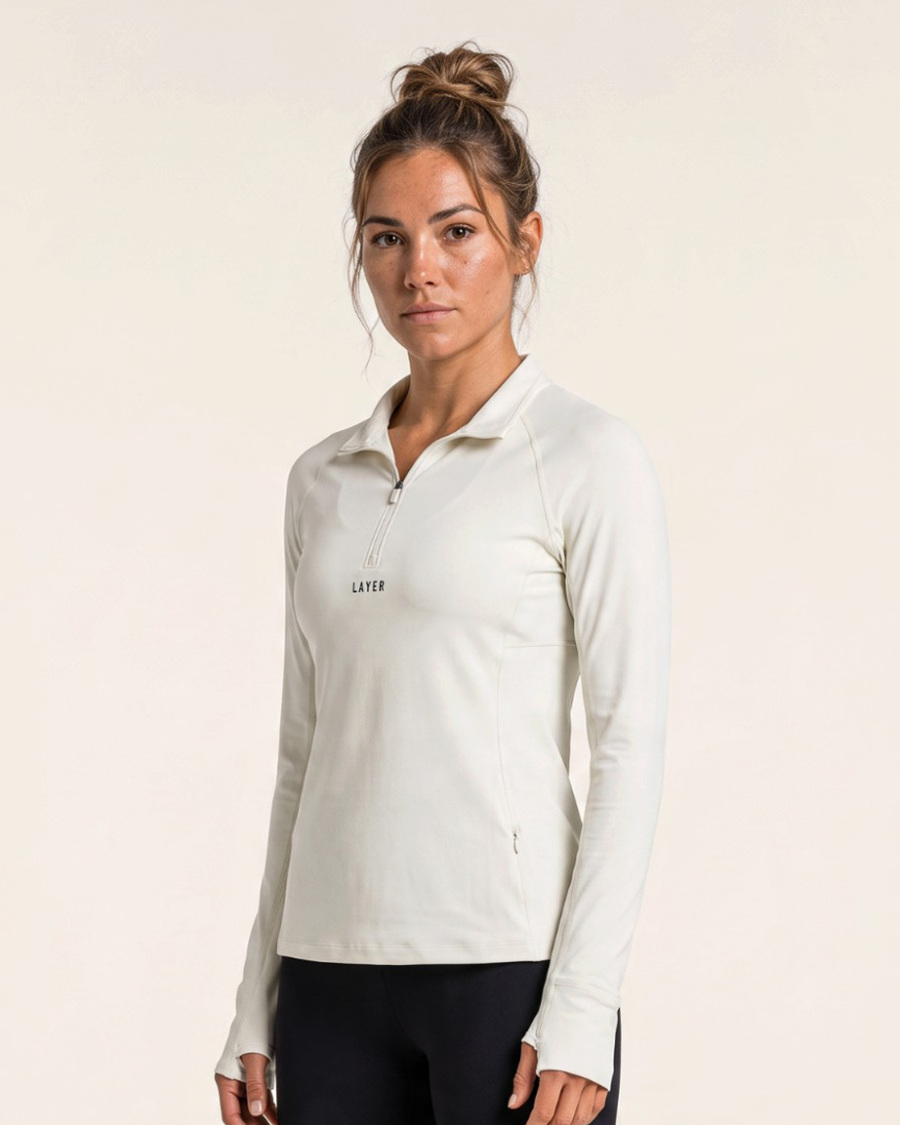 FTR 1/4 Zip - Dune White