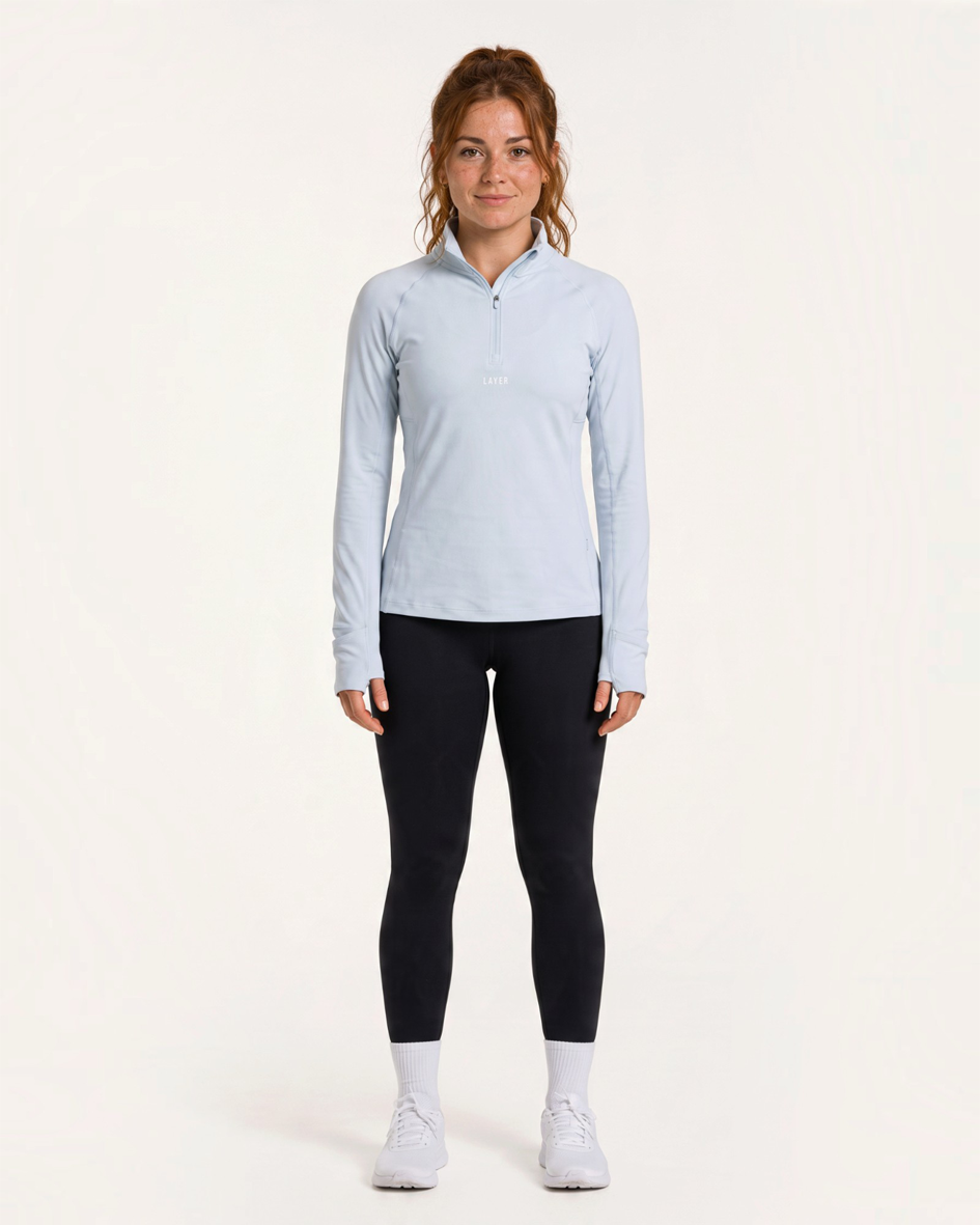 FTR 1/4 Zip - Pale Blue