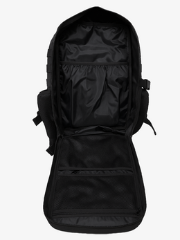 Layer Renegade Pro backpack in black, open interior view
