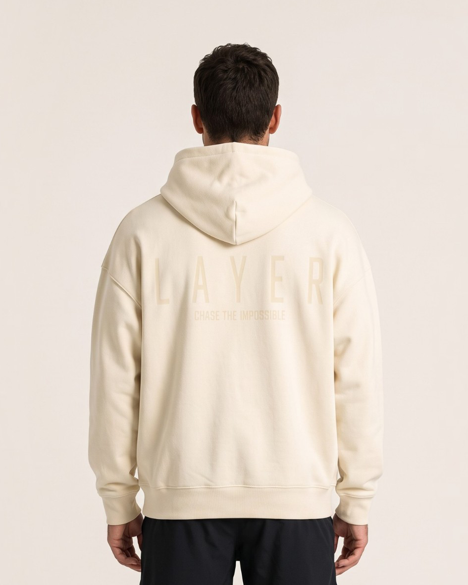 Reset Oversized Hoodie - Cream