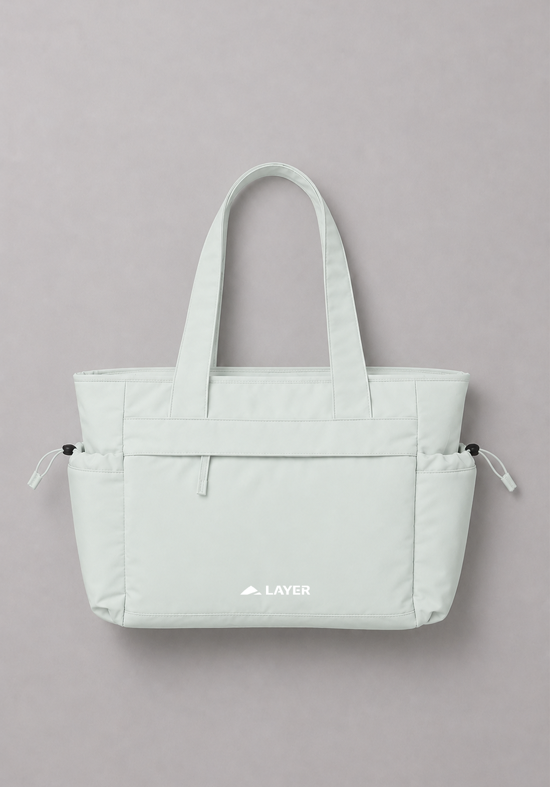 Layer Studio Tote in Pine, front view

