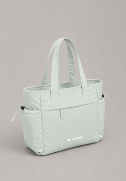 Layer Studio Tote in Pine, full view

