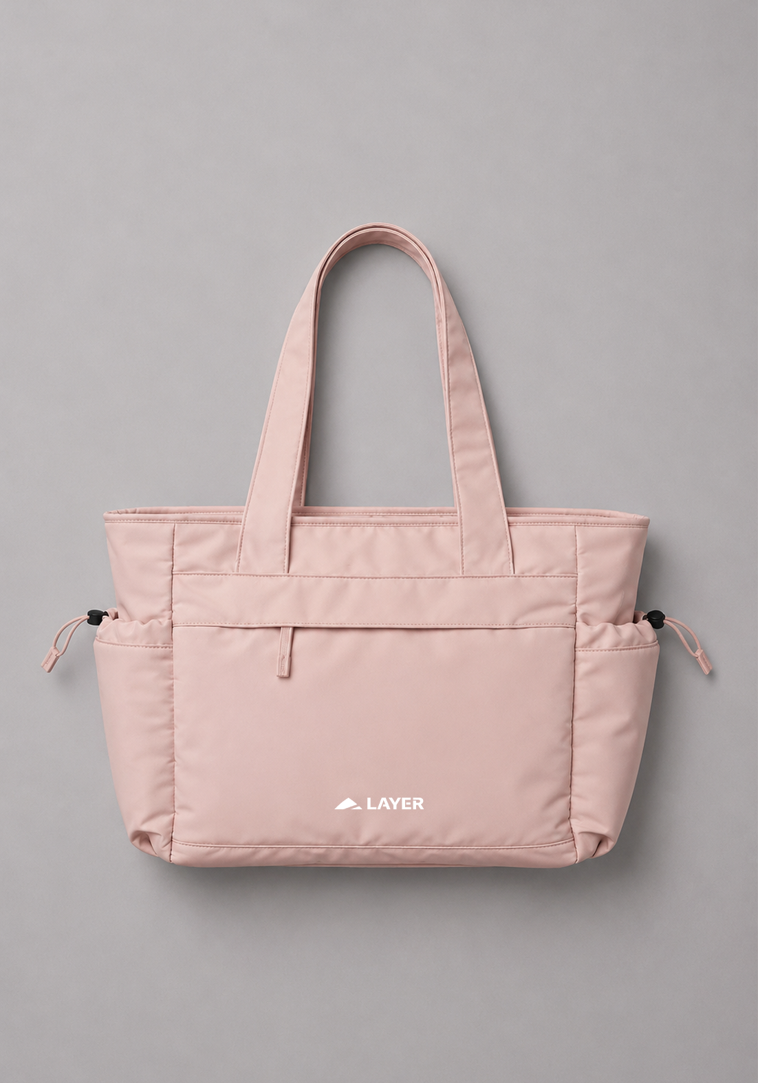 Layer Studio Tote in Fresh Pink, front view
