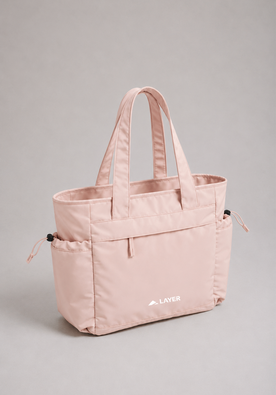 Layer Studio Tote in Fresh Pink, full view
