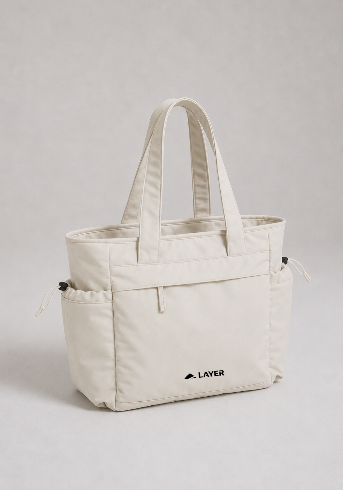 Layer Studio Tote in Stone, full view
