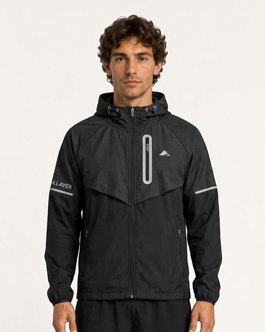 Tempo Running Jacket - Carbon Black