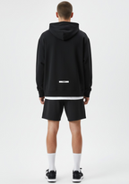 Layer Tempo Training Hoodie black full back view showing Tempo label detail