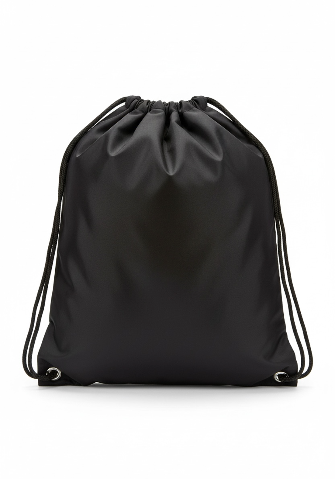 Back view of Layer Track Club Kit Bag showing smooth black fabric and drawstring cords