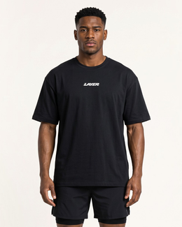 Trackline Oversized Tee - Black