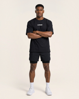 Trackline Oversized Tee - Black