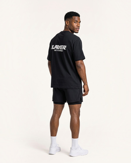 Trackline Oversized Tee - Black