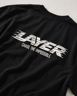 Trackline Oversized Tee - Black