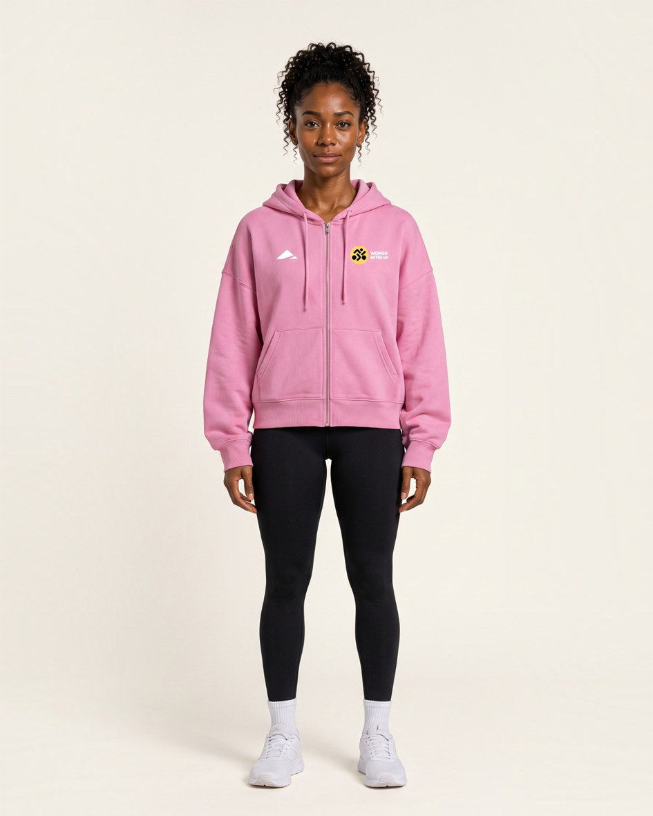 WIT x Layer Impact Zip Hoodie - Deep Pink